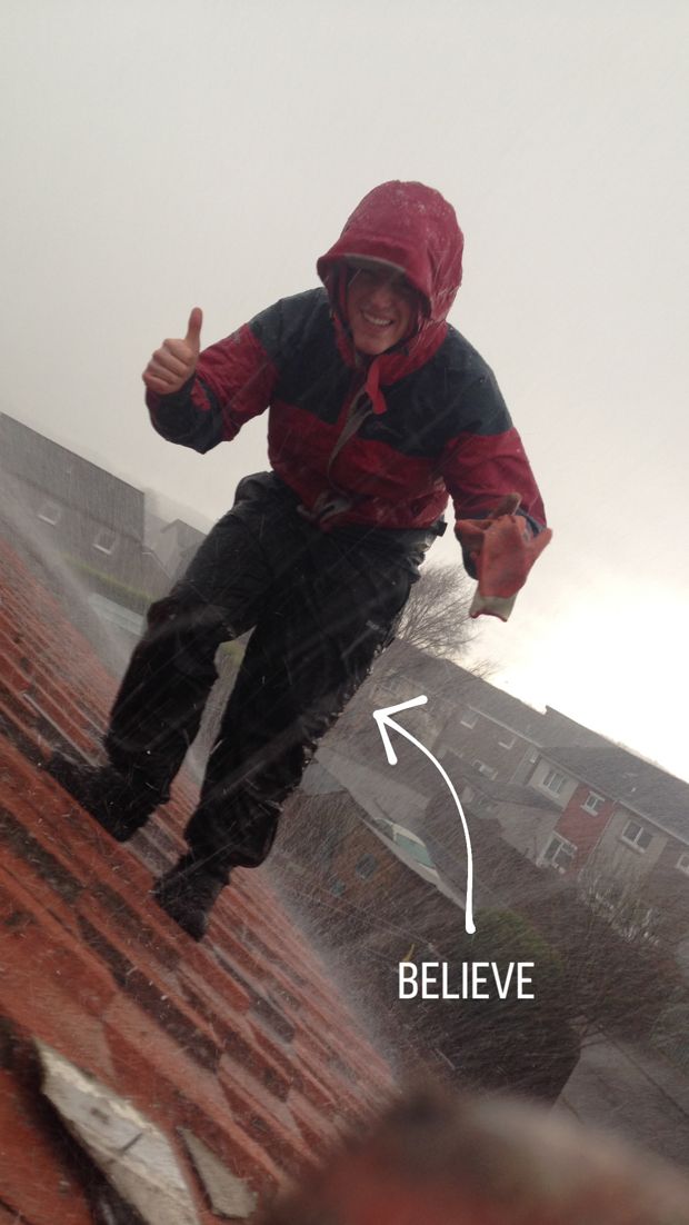 Roofing in the rain