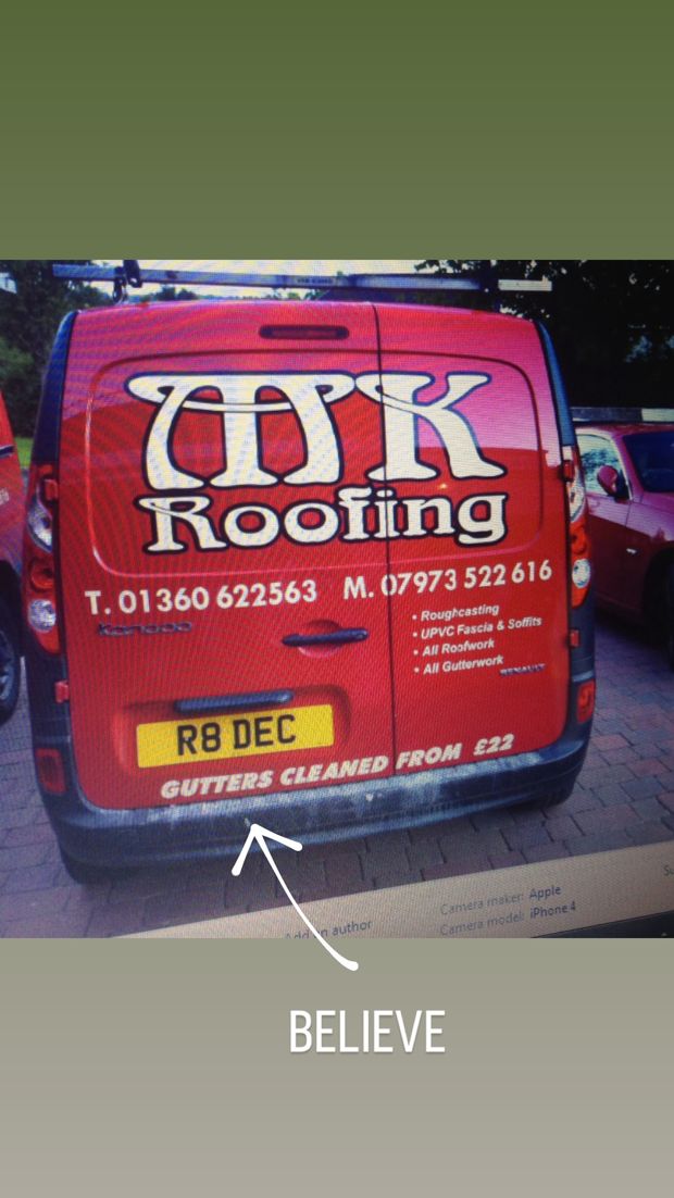 MK Roofing van